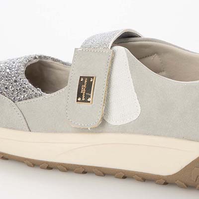 HIROKO KOSHINO FEMME きらめくラインストーンのメリージェーン HRL7002 GRAY 23.0