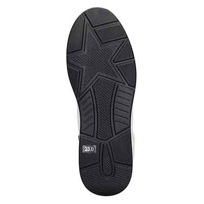 HIROKO KOSHINO FEMMEシンプルニットのスリッポンスニーカー HRL9000 WHITE/BLACK 23.0