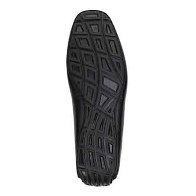 ランバンコレクション LANVIN COLLECTION 「Recovery Shiatsu Insole」搭載で指圧効果により血行をよくする。メタルパーツ付きスリッポンローファー　LV1018XR BLACK 25.0