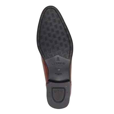 ランバンコレクション LANVIN COLLECTION 「Recovery Shiatsu Insole」搭載で指圧効果により血行をよくする。 軽量設計　内羽根ストレートチップドレスシューズ　LV1019XR BROWN 25.0