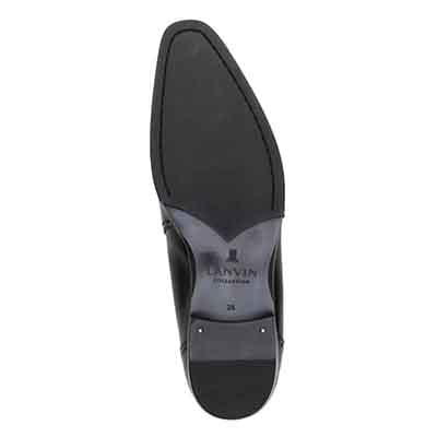 ランバンコレクション LANVIN COLLECTION 「Recovery Shiatsu Insole」搭載で指圧効果により血行をよくする。本革サイドゴアブーツ　LV1022XR BLACK 25