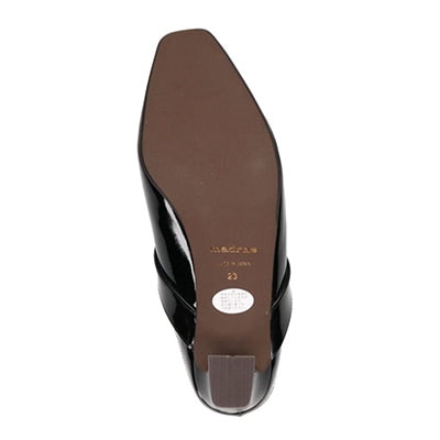 マドラス madras 特許 リカバリーメタインソール搭載　高級感のあるビジュー飾りをあしらった　ミュール　MAL9119MT BLACK-ENAMEL 23.0