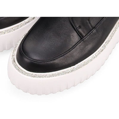 マドラス madras 特許　リカバリーメタインソール搭載  煌めくルーチェがアクセントのフロントジップ厚底ブーツ　MAL9147MT BLACK 23（23.0～23.5cm相当）