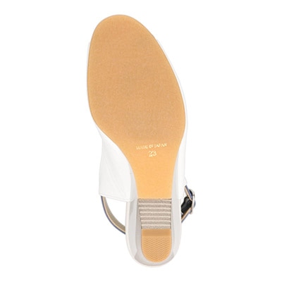 ミッシー デ ミッシー missy des missy Vカット・ウエッジサンダル  MMD3638 WHITE/C 23.0