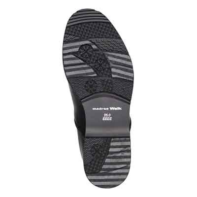 【GORE-TEX×防滑】madras Walk「Recovery Shiatsu Insole」搭載　指圧効果により血行をよくする。ゴアテックス搭載   防滑  幅広4E ラウンド サイドゴアドレスカジュアルブーツ　MW7415HR BLACK 25.0