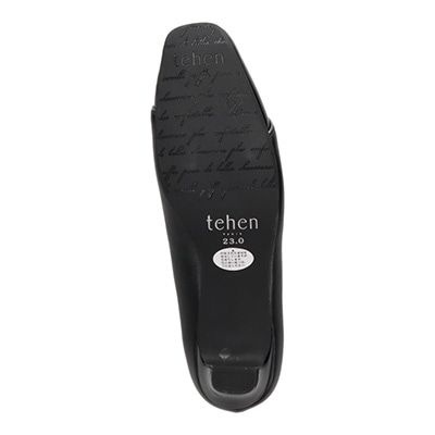 テーン tehen 履き心地にこだわったスクエアトゥ・コンビパンプス　TN1767 BLACK/C 23.0