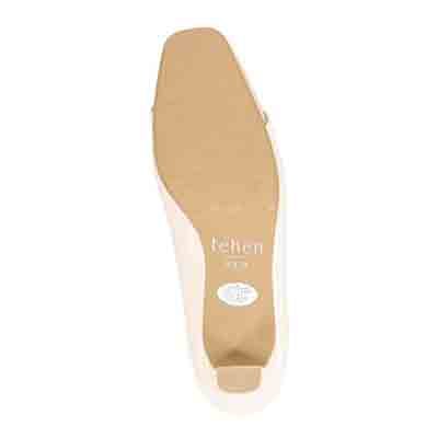 テーン tehen 履き心地にこだわったスクエアトゥ・コンビパンプス　TN1767 IVORY 23.0