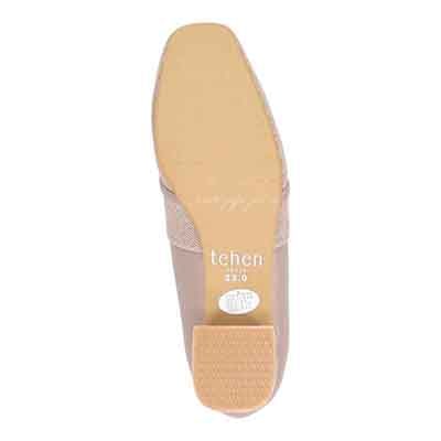 テーン tehen  伸縮性のあるニット使いでストレスフリーな甲深パンプス  TN1787 OAK 23.0