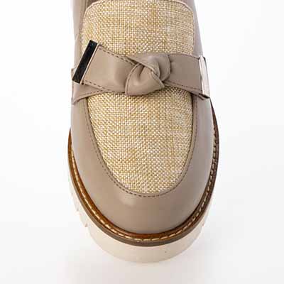 テーン tehen 高みえきれいめローファー　TN1792 BEIGE-TX 23.0