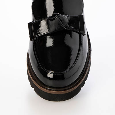 テーン tehen 高みえきれいめローファー　TN1792 BLACK-ENAMEL 23.0