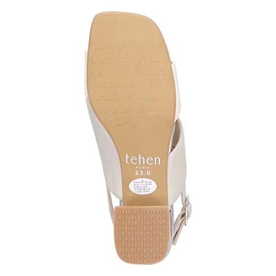 テーン tehen オシャレなヒールもポイント 甲深アシンメトリーカットサンダル　TN1794 L-GRAY/C 23.0