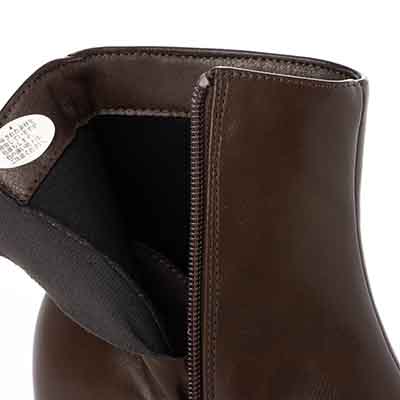 【4cm4時間防水設計】テーン tehen 現代的シルエットの5.0cmヒールショートブーツ TN4031 D-BROWN 23.0