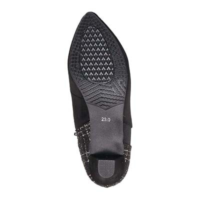 【撥水加工】テーン tehen  取り外し可能なベルト付きで2wayのデザインが楽しめる 金具付きショートブーツ　TN5012 BLACK/C 23.0