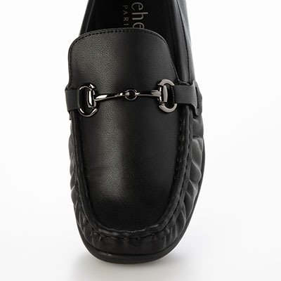 テーン tehen  足取り弾む ビット付きドライビングシューズ　TN5700 BLACK 23.0