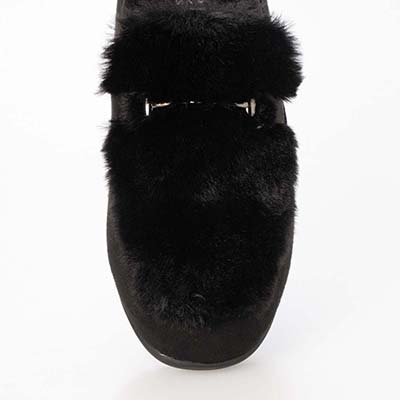 テーン tehen ビットとファー付きドライビングシューズ TN5704 BLACK 23.0