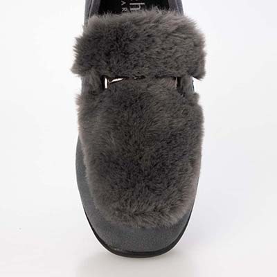 テーン tehen ビットとファー付きドライビングシューズ TN5704 GRAY 23.0