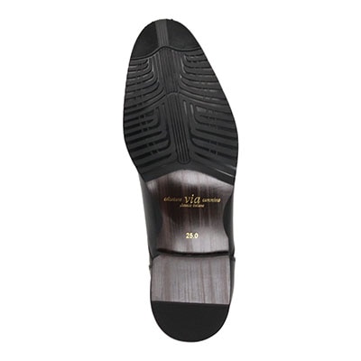 ヴィア カミーノ via cammino 内羽根ストレートチップ・ビジネスシューズ  VC8044 BLACK 25.0