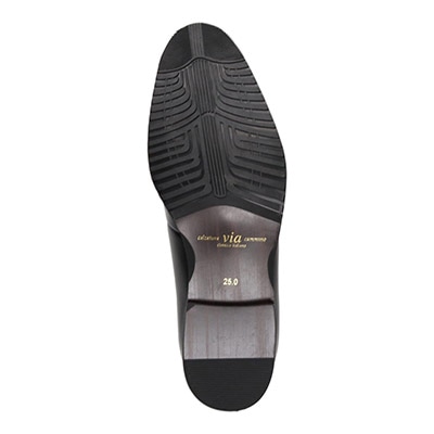 ヴィア カミーノ via cammino 外羽根プレーントゥ・ビジネスシューズ  VC8046 BLACK 25.0