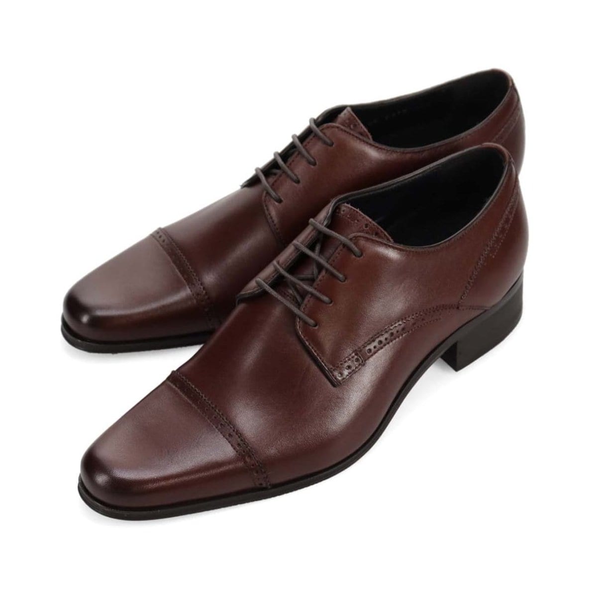 KATHARINE HAMNETT LONDON　外羽根ストレートチップドレスシューズ　03954 D-BROWN 25.0