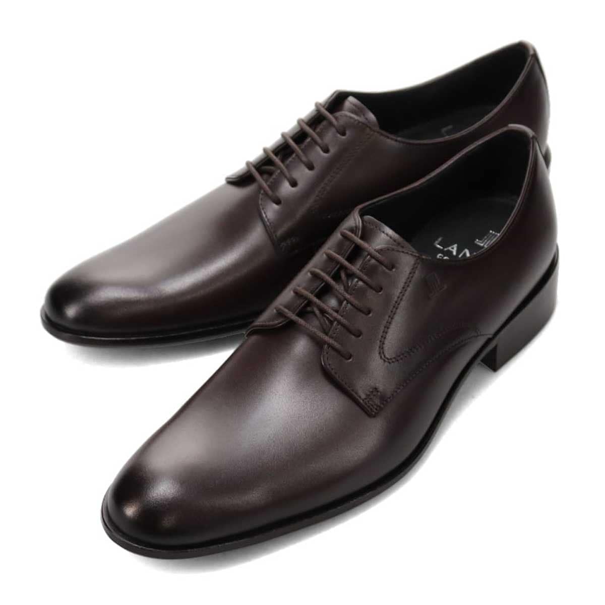 ランバンコレクション LANVIN COLLECTION 外羽根プレーントゥビジネスシューズ  083470 D-BROWN 25.0