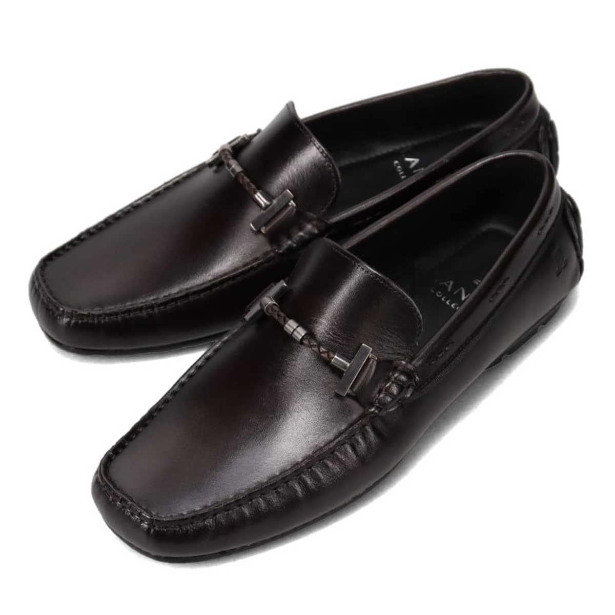 ランバンコレクション LANVIN COLLECTION ビット付き ドライビングシューズ 083482 D-BROWN 25.0