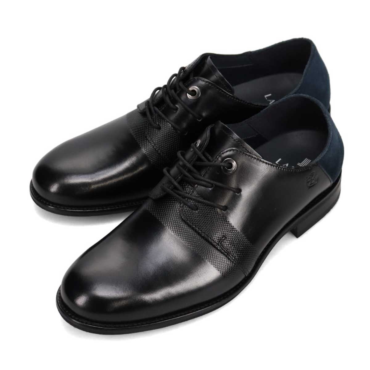 ランバンオンブルー LANVIN en Bleu レースアップ カジュアルシューズ  086514 BLACK 25.0