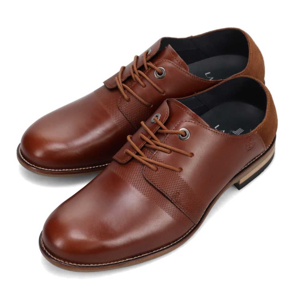 ランバンオンブルー LANVIN en Bleu レースアップ カジュアルシューズ  086514 BROWN 25.0