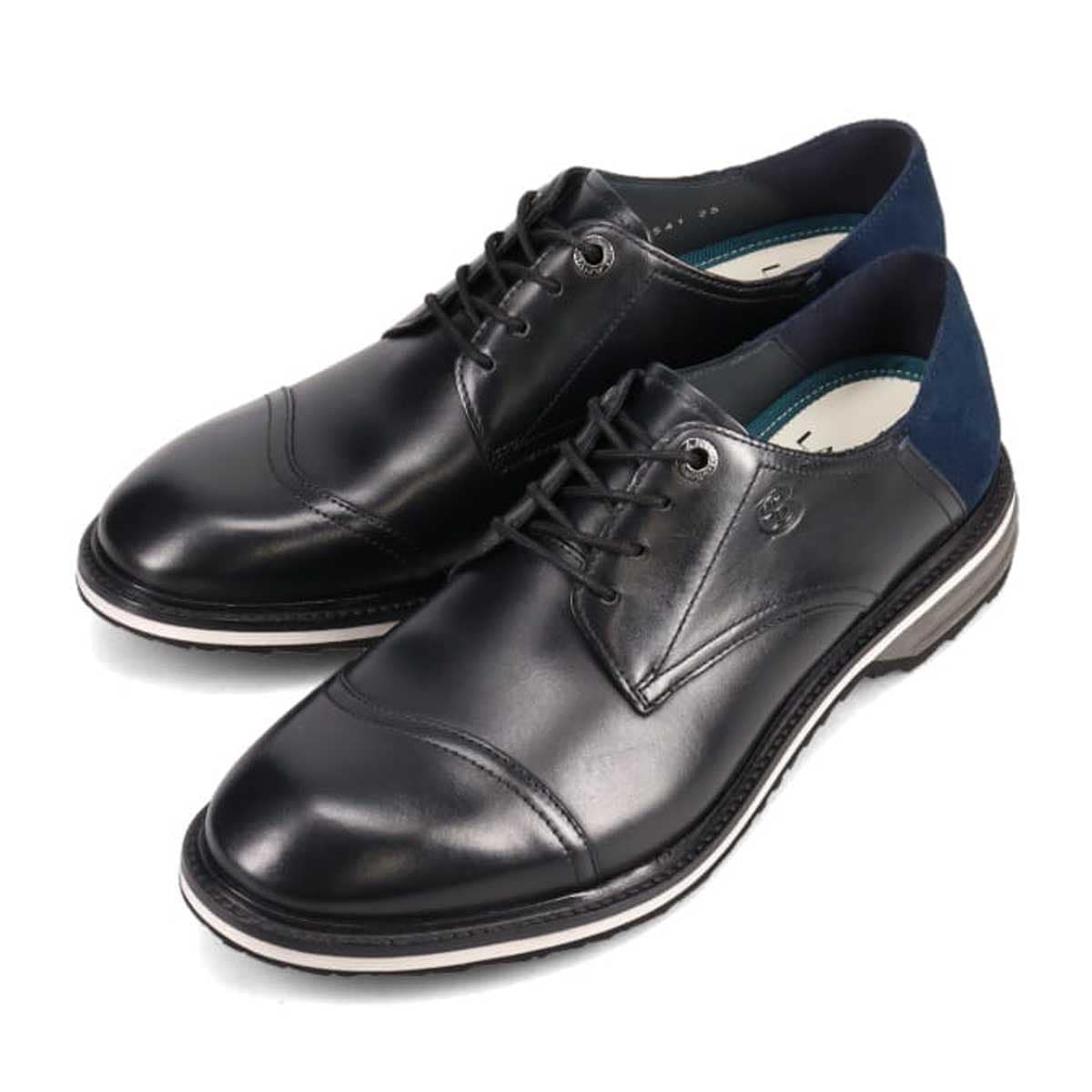 ランバンオンブルー LANVIN en Bleu レースアップ カジュアルシューズ  086514 BLACK 25.0