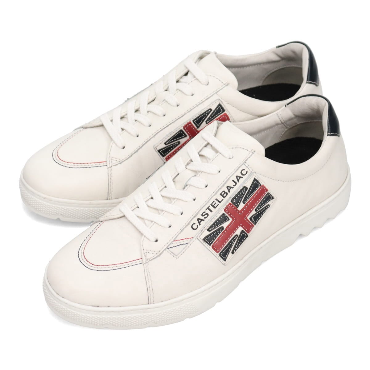 CASTELBAJAC　レースアップカジュアルスニーカー  12302 WHITE 25.0