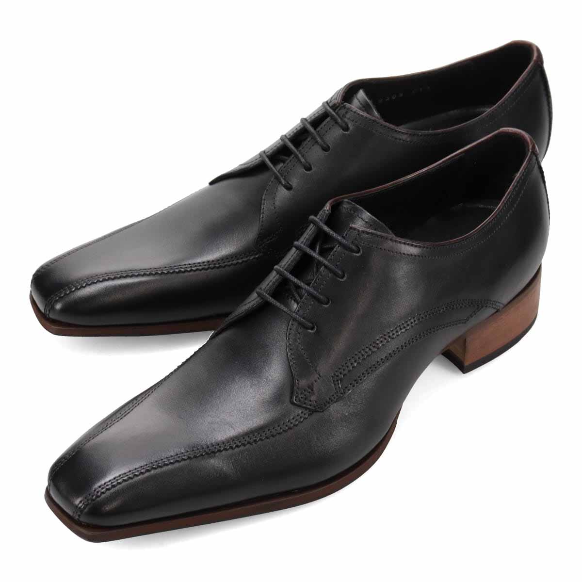 キャサリンハムネットロンドン KATHARINE HAMNETT LONDON  ロングノーズ・外羽根スワールモカドレスシューズ  31733 BLACK 25.0
