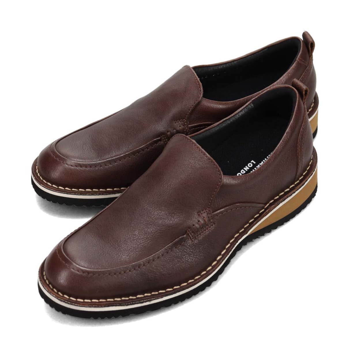 キャサリンハムネットロンドン KATHARINE HAMNETT LONDON　ユーチップスリッポン ドレスカジュアルシューズ　31764 D-BROWN 25.0