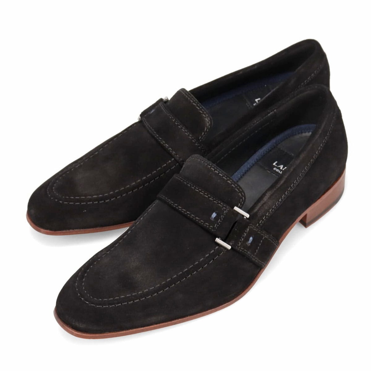 LANVIN COLLECTION　ドレスカジュアルベルトスリッポンシューズ　83445 BLACK 25.0