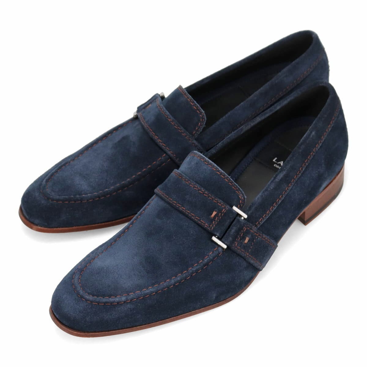 LANVIN COLLECTION　ドレスカジュアルベルトスリッポンシューズ　83445 NAVY 25.0