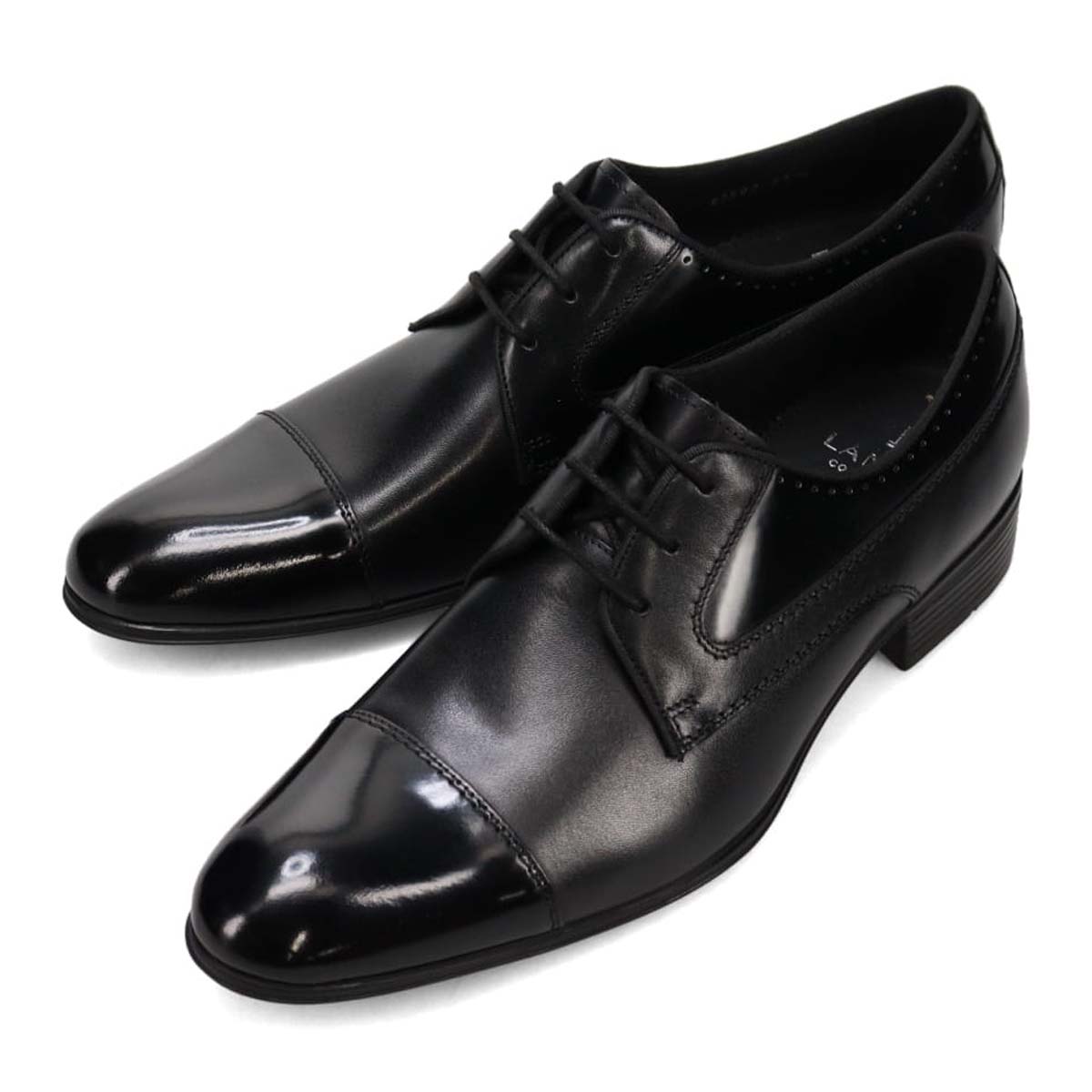 ランバンコレクション LANVIN COLLECTION 異素材MIXストレートチップダービー　83502 BLACK 25.0