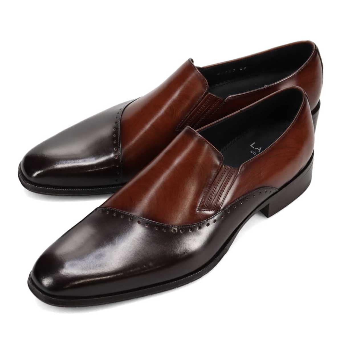 LANVIN COLLECTION　スリッポンドレスシューズ　83525 D-BROWN 25.0