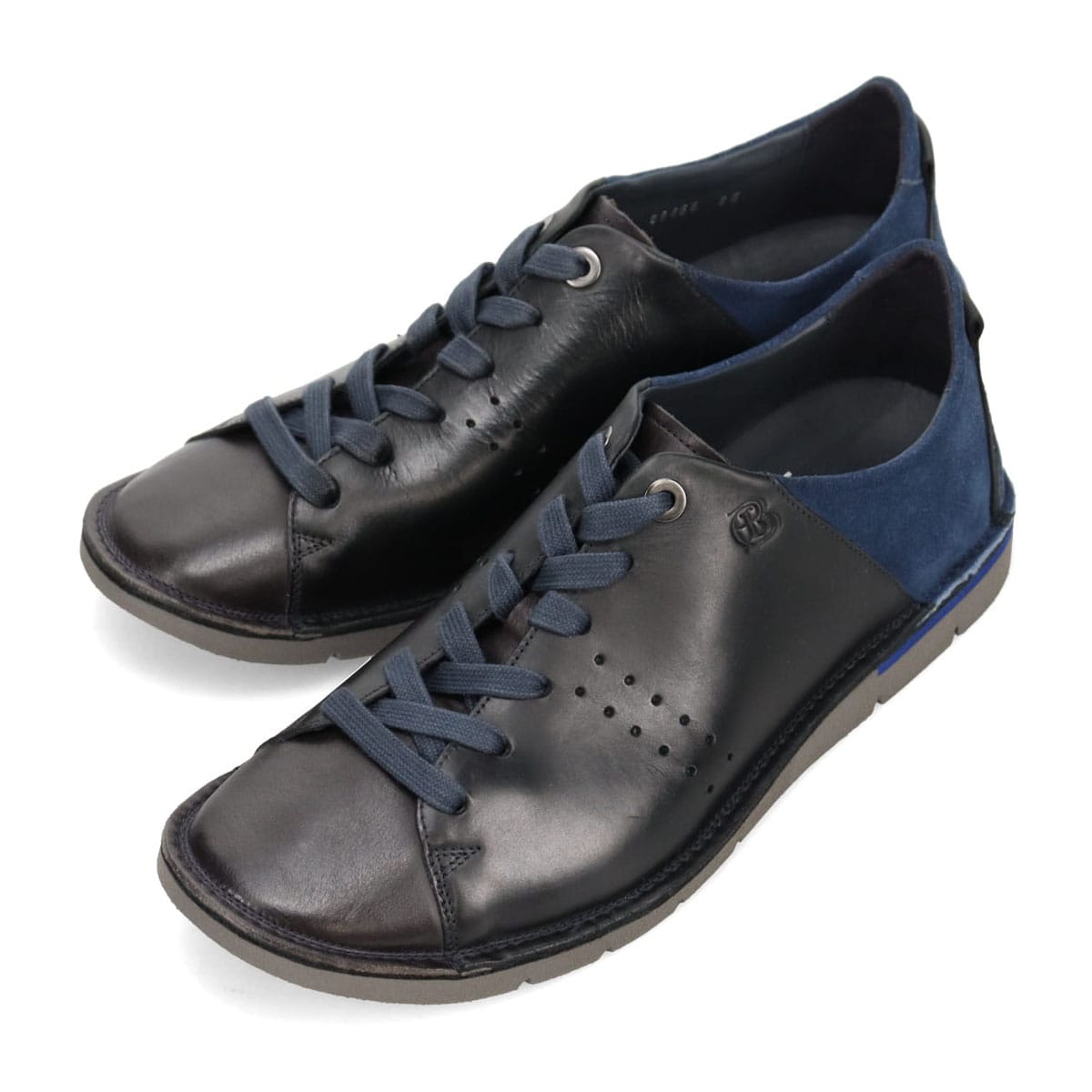 LANVIN en Bleu　プラットステッチダウンスニーカー　86455 BLACK 25.0