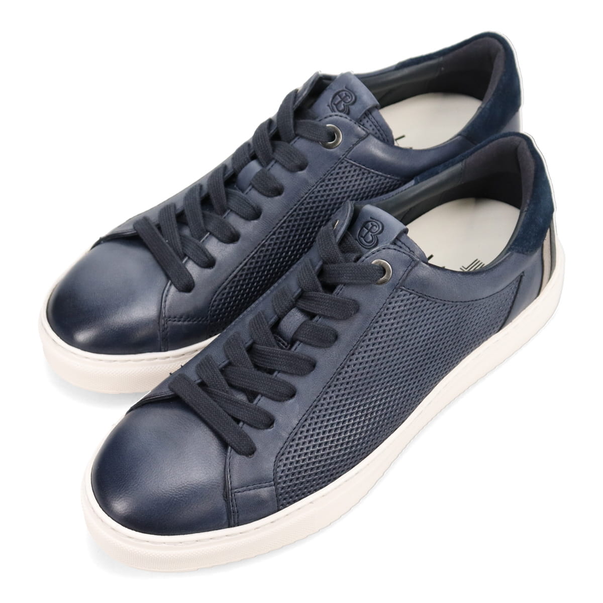 LANVIN en Bleu　パンチングＭＩＸ メッシュコートスニーカー　86473 NAVY 25.0