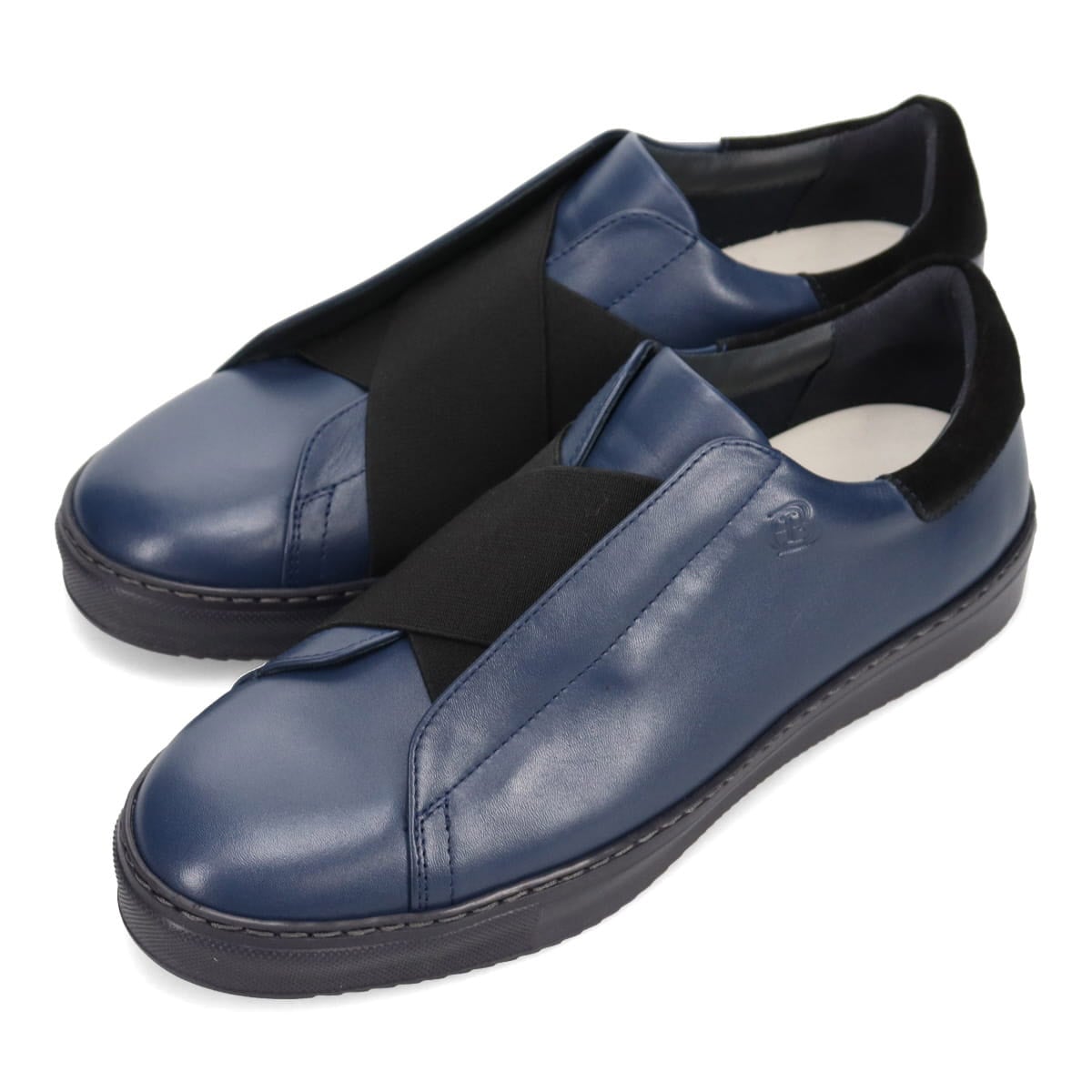 LANVIN en Bleu　スリッポン カジュアルレザースニーカー  86476 NAVY/BLACK 25.0