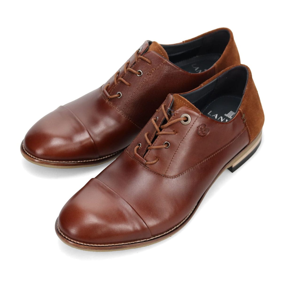 LANVIN en Bleu　アシンメトリーオックスフォード カジュアルシューズ　86482 BROWN 25.0