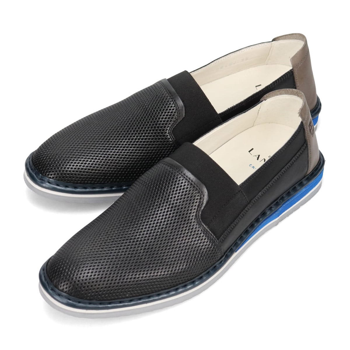 LANVIN en Bleu　スリッポンカジュアルシューズ  86497 BLACK 25.0