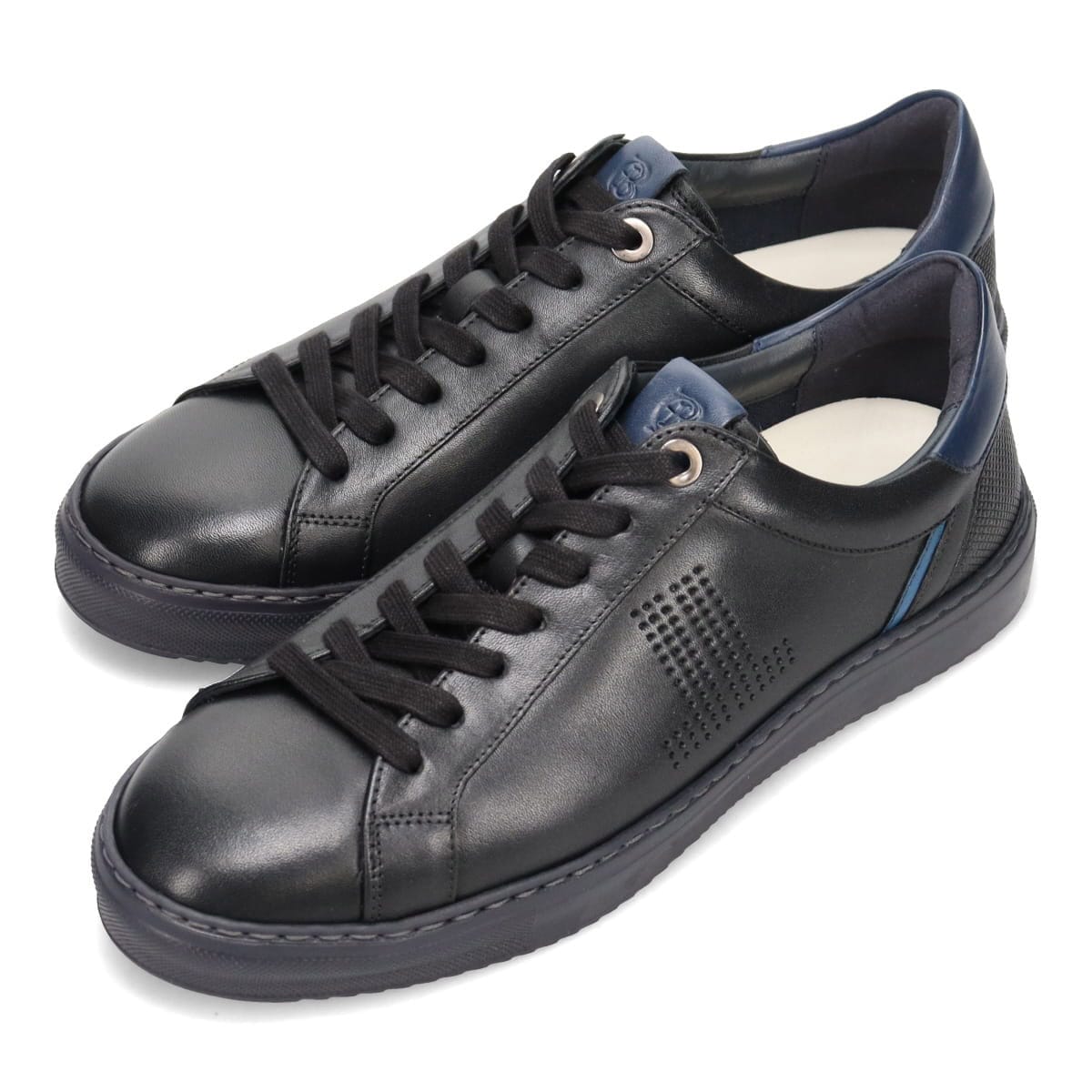 LANVIN en Bleu　カジュアルレザースニーカー  86501 BLACK 25.0