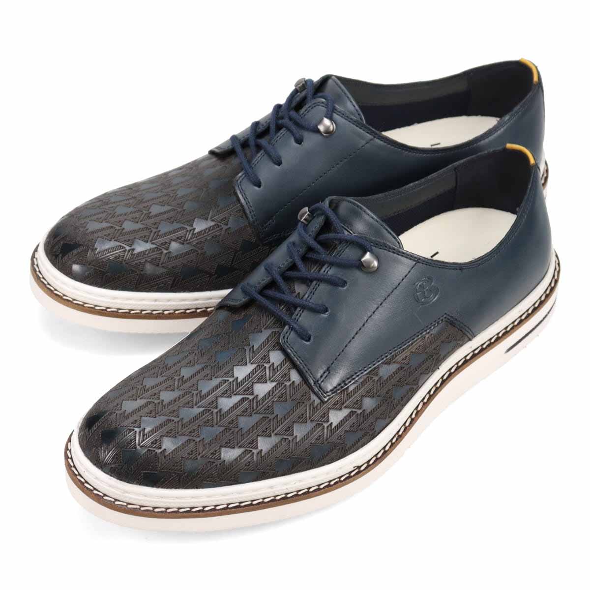 ランバンオンブルー LANVIN en Bleu  オンブルーシグネチャーロゴ レザースニーカー  86512 NAVY 25.0