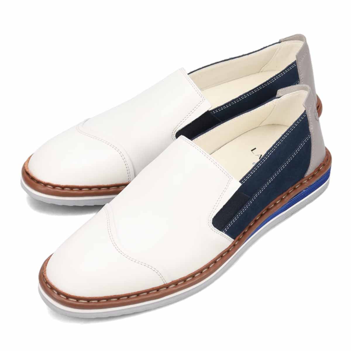 ランバンオンブルー LANVIN en Bleu  バイカラースリッポン カジュアルシューズ  86520 WHITE 25.0