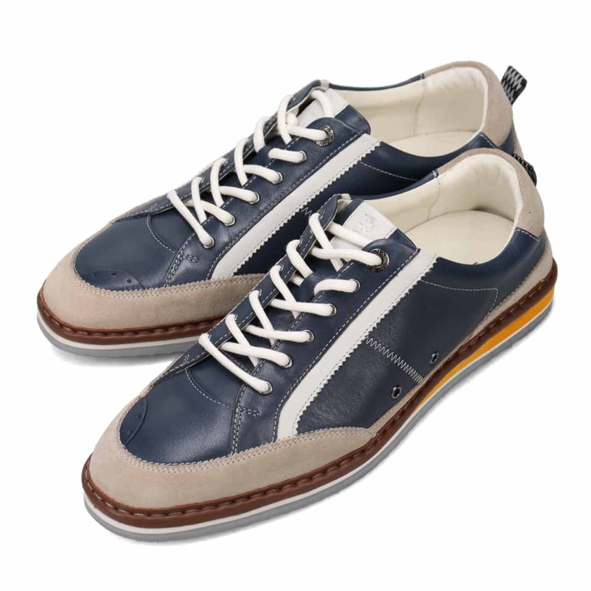 ランバンオンブルー LANVIN en Bleu  サイドラインレースアップスニーカー 86533 BLUE 25.0