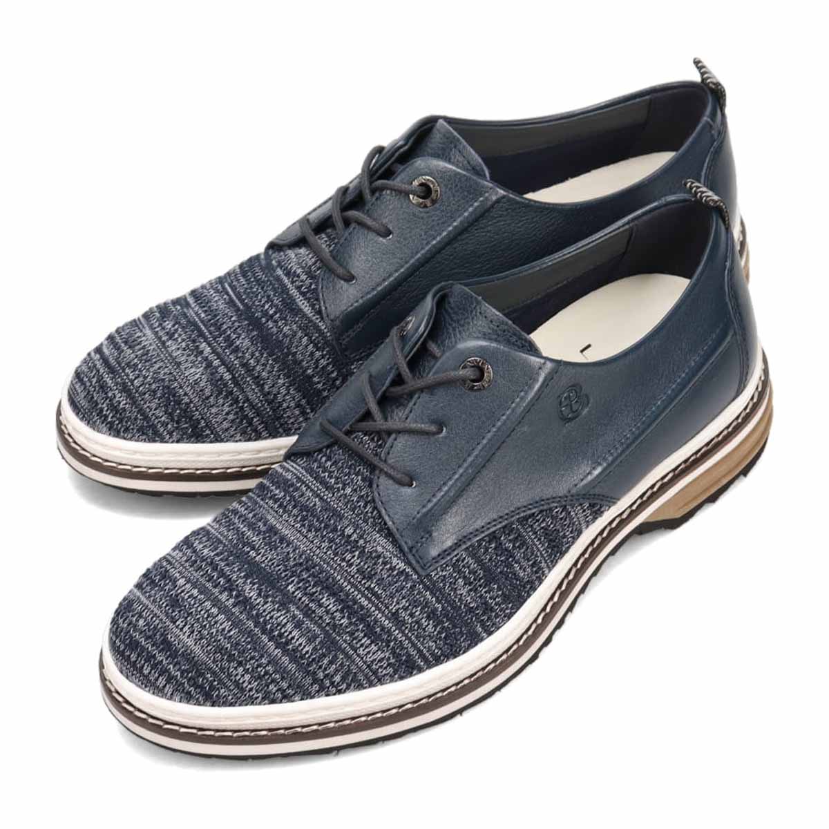 ランバンオンブルー LANVIN en Bleu  ニットスニーカーコンビネーションダービーシューズ 86537 NAVY 25.0