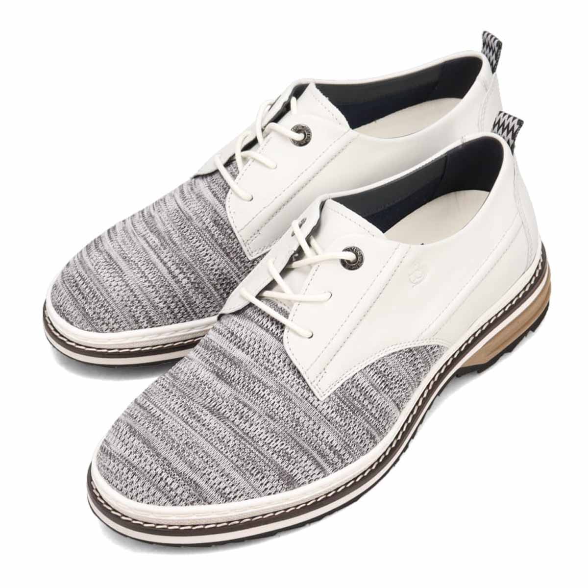 ランバンオンブルー LANVIN en Bleu  ニットスニーカーコンビネーションダービーシューズ 86537 WHITE 25.0