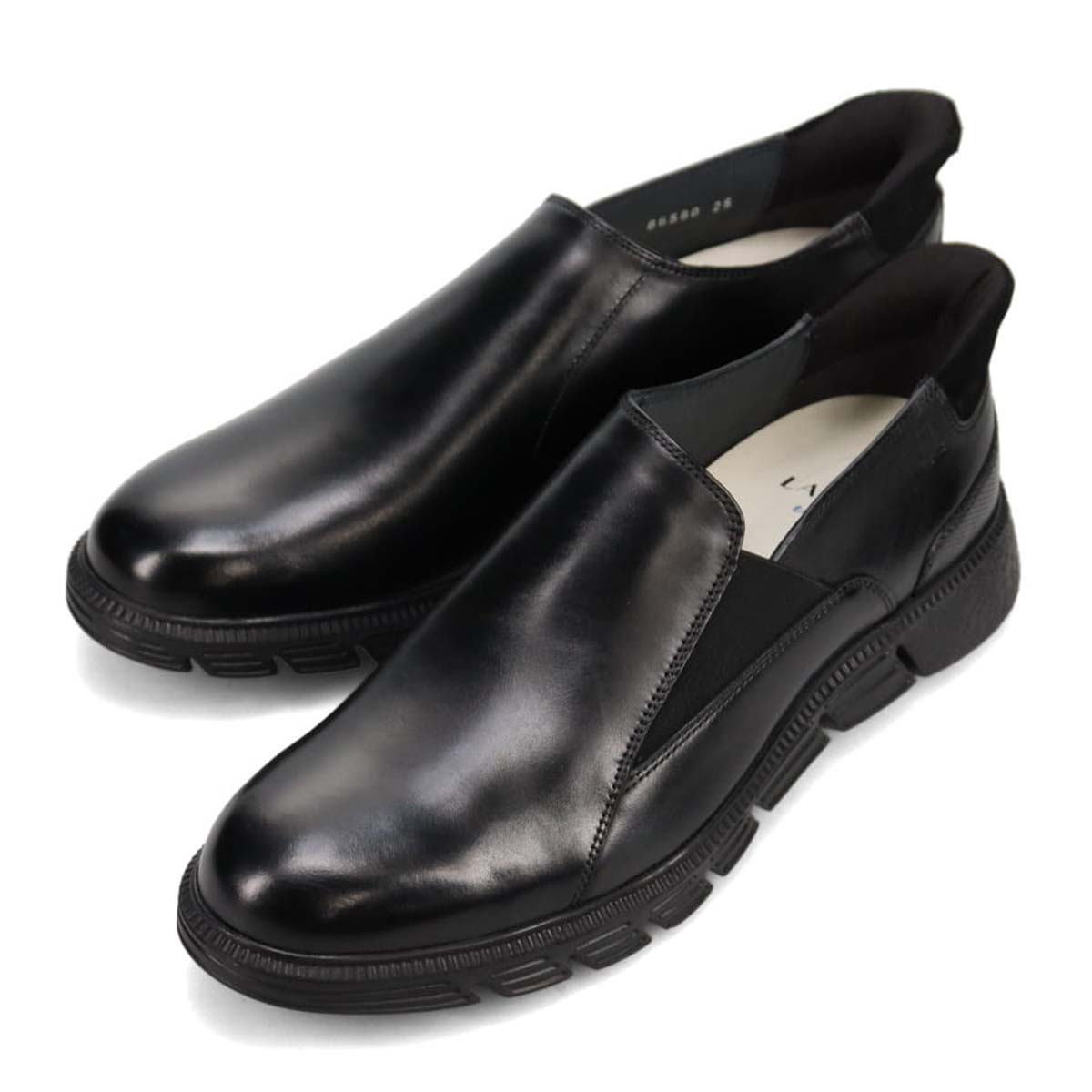 ランバンオンブルー LANVIN en Bleu  スリッポンカジュアルシューズ　86580 BLACK 25.0