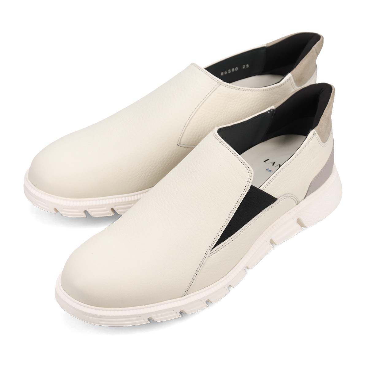 ランバンオンブルー LANVIN en Bleu  スリッポンカジュアルシューズ　86580 WHITE 25.0