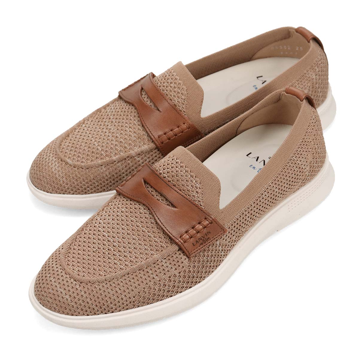 ランバンオンブルー LANVIN en Bleu  スリッポンカジュアルシューズ　86582 BEIGE 25.0