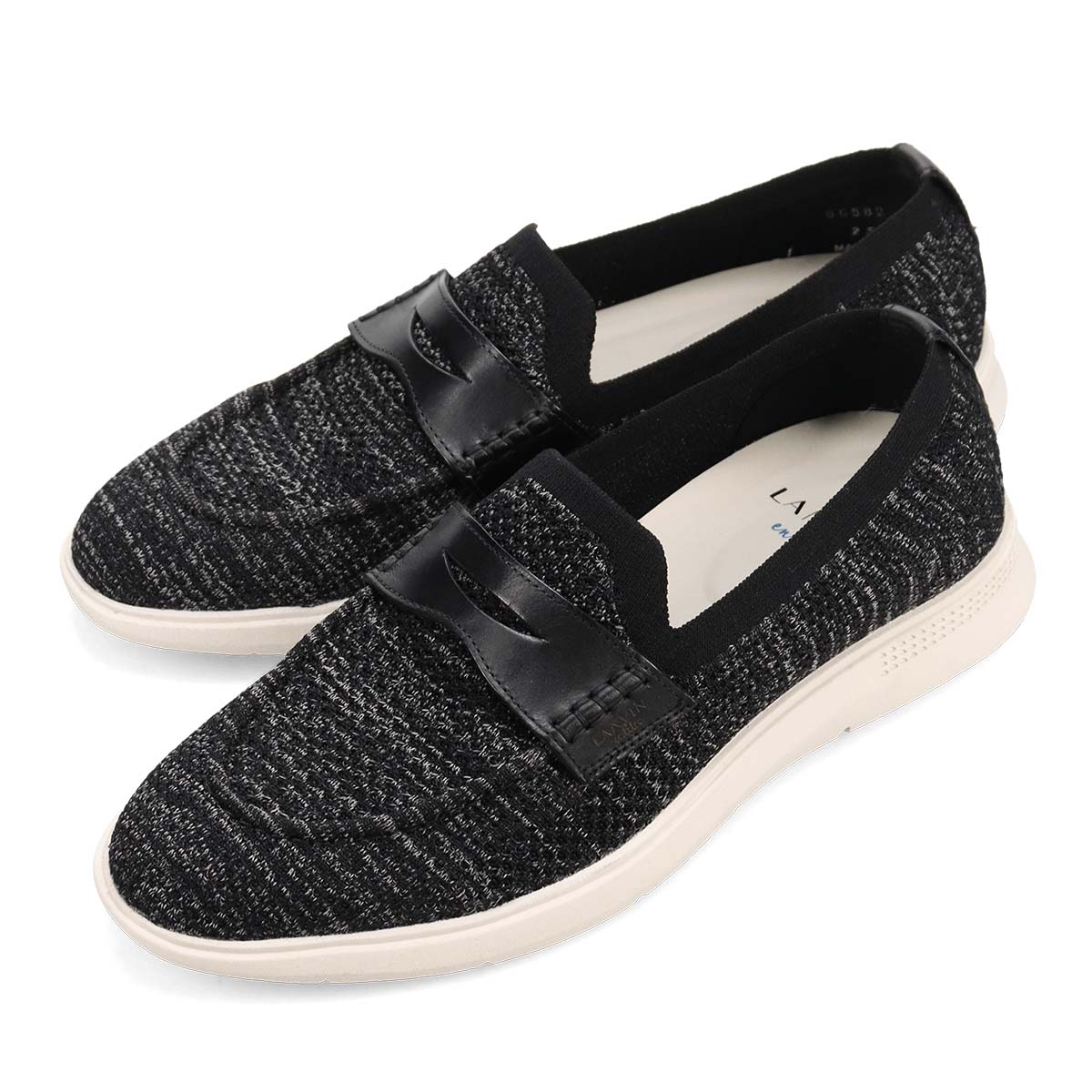 ランバンオンブルー LANVIN en Bleu  スリッポンカジュアルシューズ　86582 BLACK 25.0